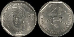 2 Francs commémorative GEORGES GUYNEMER - 1997