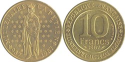 10 Francs Millénaire CAPETIEN - 1987
