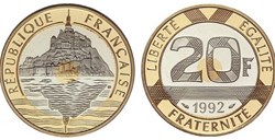 20 Francs MONT SAINT MICHEL - 1992