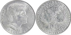 100 Francs MARIE CURIE - 1984