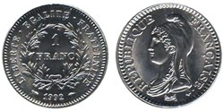 1 Franc commémorative REPUBLIQUE MARIANNE - 1992