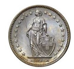 2 Francs HELVETIA Debout