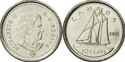 10 cents Elizabeth II 4e effigie - 2011