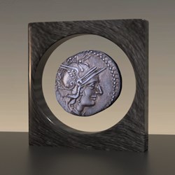 REAL BACKED GOLD COIN - TULLIA, DENARIUS, Roma, 120 BC - NFT007