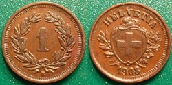 Suisse 1 rappen 1908