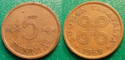 5 Penniä 1968