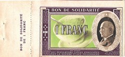 a0- Bon de solidarité 1 FRANC Pétain