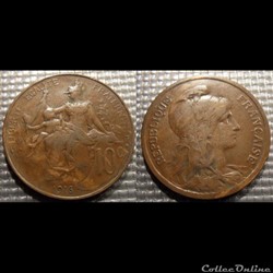 Da 10 centimes Dupuis 1916 * étoile Madrid