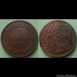 Vatican 1 Baiocco 1851