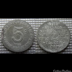 p- MN Région Provençale 5 C. 1918 Zinc Elie:10.1