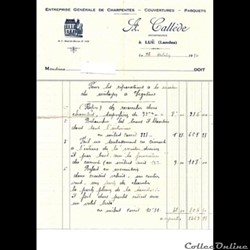 Vieux papiers: Luë Etablissements Callède 1930