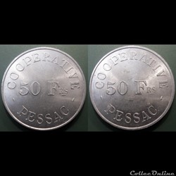 p- MN Pessac Coopérative Monnaie de Paris 50 Fr. Al Elie:10.5