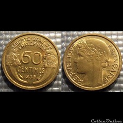 Gc 50 centimes Morlon 1939 18mm 2g