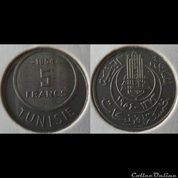 Tunisie 5 Francs 1954