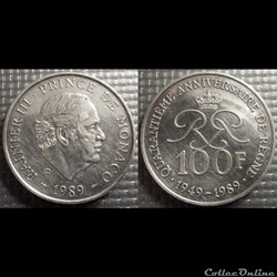 Monaco 100 francs 1989 Rainier III