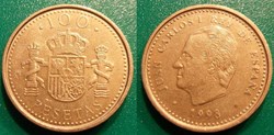 100 Pesetas 1998 Modèle 100 avec des points