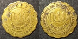 p-  MN Vesoul 0.10 Centimes Société Coopérative des Employés des Chemins de Fer Elie:20.2