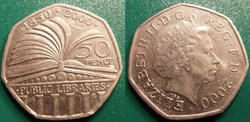 50 Pence 2000 Bibliothèques publiques