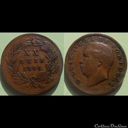 Portugal 20 Reis 1884