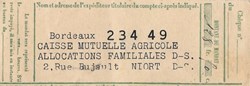 Bordeaux Caisse Mutuelle Agricole 1942
