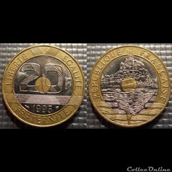 Md 20 francs Mont Saint Michel 1995 27mm 9g