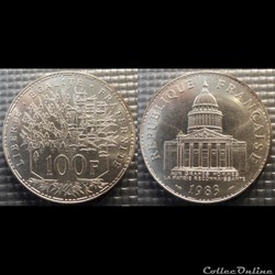 Ob 100 francs Panthéon 1983 31mm 15g
