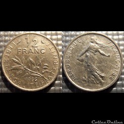 Gl 1/2 franc semeuse 1966 19.5mm 4.5g