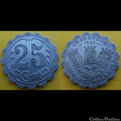 A6 25Cent Chambre de Commerce des Landes 1922