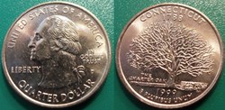 1/4 dollar 1999 D Connecticut