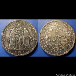 J-Troisième République 5 Francs Hercule 1873 A
