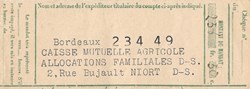 Bordeaux Caisse Mutuelle Agricole 1942