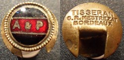 Insigne de col A & P ( Tisseran G.R. Mestrezat Bordeaux)