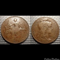 Da 10 centimes Dupuis 1914