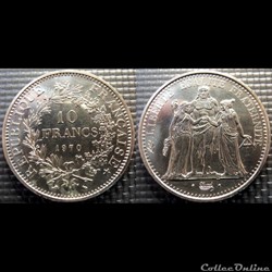 Lf 10 francs Hercule 1970 37mm 25g