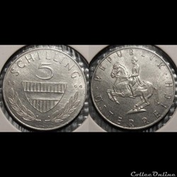 Autriche 5 Shilling 1964