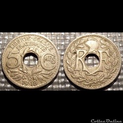 Cb 5 centimes EM Lindauer 1918 19mm 3g