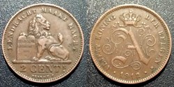Belgique 2 Centimes 1912 der Belgen