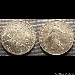 Ga 50 centimes Semeuse 1914 18mm 2.5g