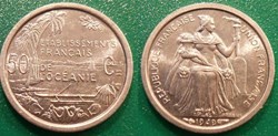 Polynésie Française Océanie Française 50 Centimes 1949