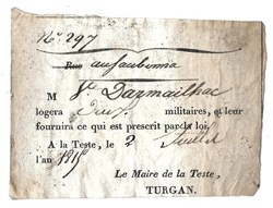 La Teste Gironde 2 Juillet 1813