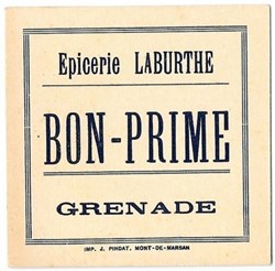 Grenade sur Adour - Epicerie Laburthe - Bon prime