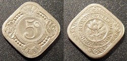 5 Cent 1940 Wilhelmina