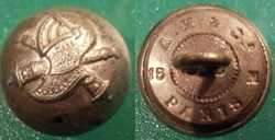Bouton Bombé Heaume et Canons croisés Petit modèle