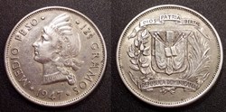 République Dominicaine 1/2 Peso 1947
