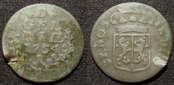 Pays Bas Province de Gueldre 1 Duit 1754