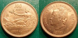 100 Pesetas 2001 Dernier peseta