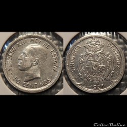 Espagne 50 Centimos 1926