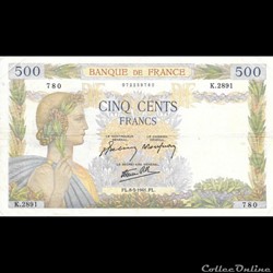 500 Francs La Paix