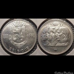 Belgique 100 Franc 1954 Belgique