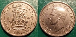 1 Shilling 1949 Cimier de l'Angleterre